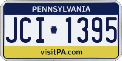 PA license plate JCI1395