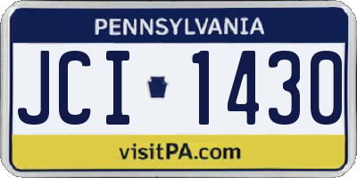 PA license plate JCI1430