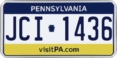 PA license plate JCI1436