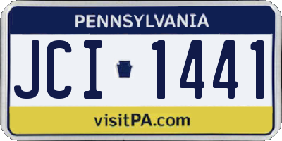 PA license plate JCI1441