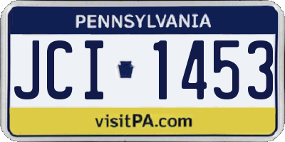 PA license plate JCI1453