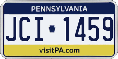 PA license plate JCI1459