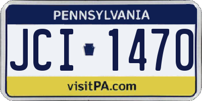 PA license plate JCI1470