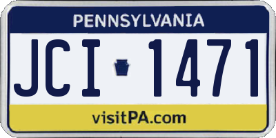 PA license plate JCI1471