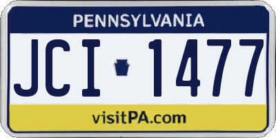PA license plate JCI1477