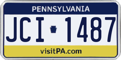 PA license plate JCI1487