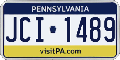 PA license plate JCI1489