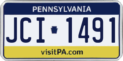 PA license plate JCI1491
