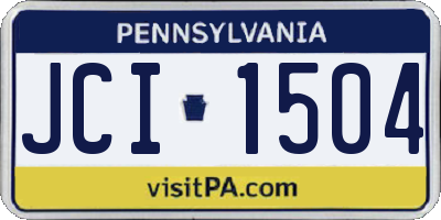 PA license plate JCI1504