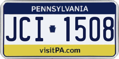 PA license plate JCI1508