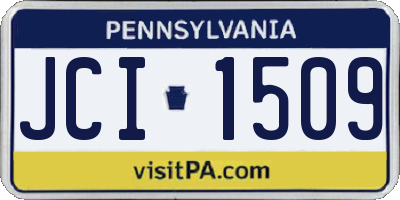 PA license plate JCI1509