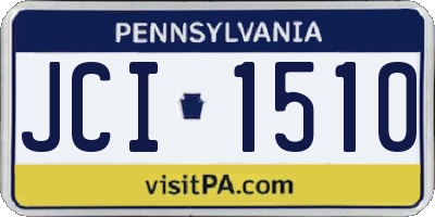 PA license plate JCI1510