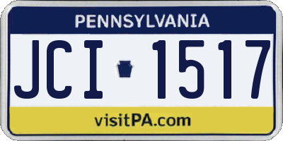 PA license plate JCI1517