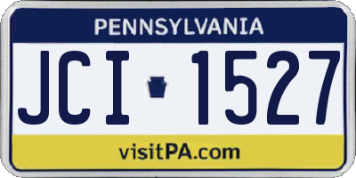 PA license plate JCI1527