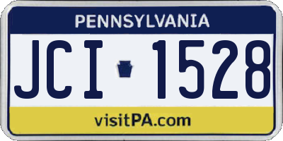 PA license plate JCI1528