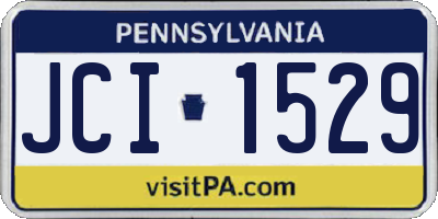PA license plate JCI1529