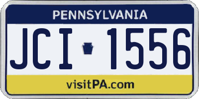 PA license plate JCI1556