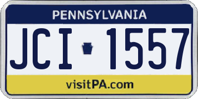 PA license plate JCI1557