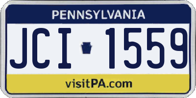 PA license plate JCI1559