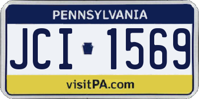 PA license plate JCI1569