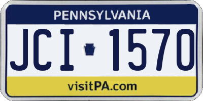 PA license plate JCI1570