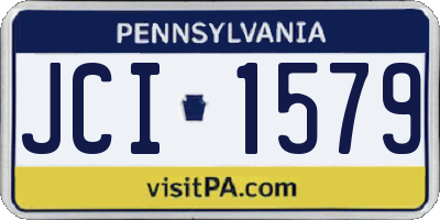PA license plate JCI1579