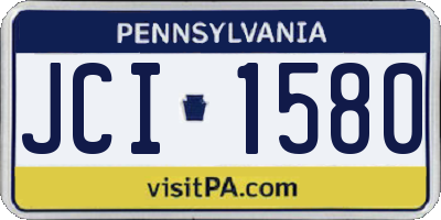PA license plate JCI1580