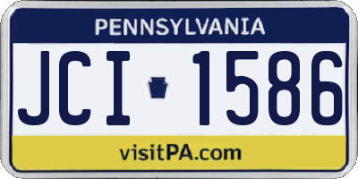PA license plate JCI1586