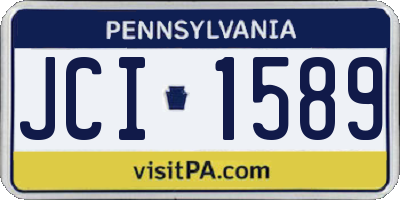 PA license plate JCI1589