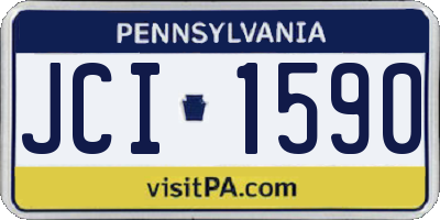 PA license plate JCI1590