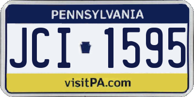 PA license plate JCI1595