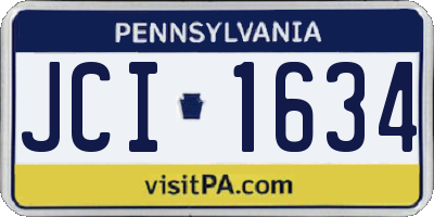 PA license plate JCI1634