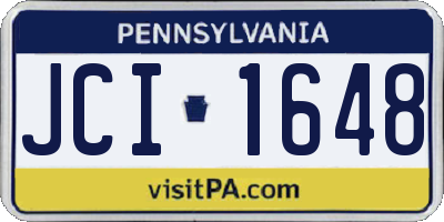 PA license plate JCI1648