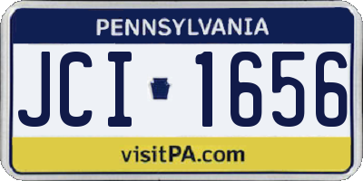 PA license plate JCI1656