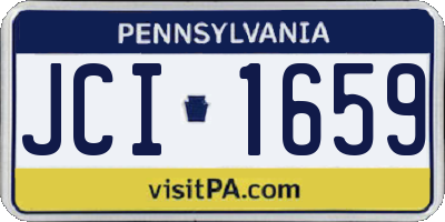 PA license plate JCI1659