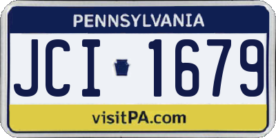 PA license plate JCI1679