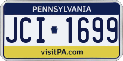 PA license plate JCI1699