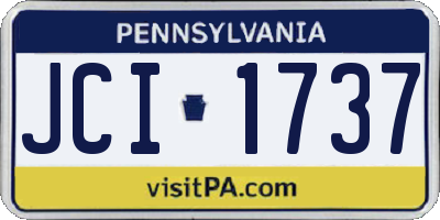 PA license plate JCI1737