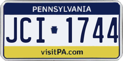 PA license plate JCI1744