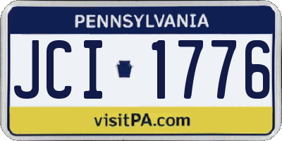 PA license plate JCI1776