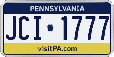 PA license plate JCI1777