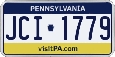 PA license plate JCI1779