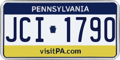 PA license plate JCI1790
