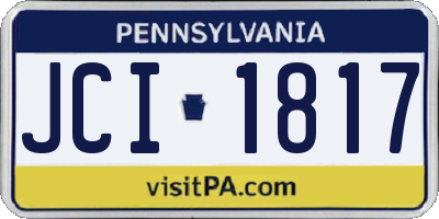 PA license plate JCI1817