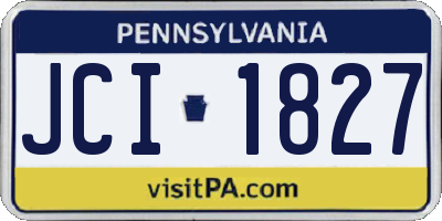 PA license plate JCI1827