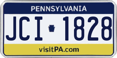 PA license plate JCI1828