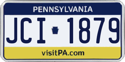PA license plate JCI1879