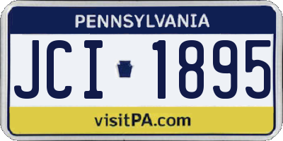 PA license plate JCI1895