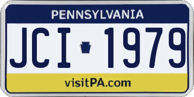 PA license plate JCI1979
