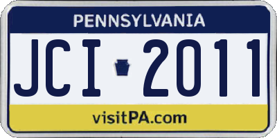 PA license plate JCI2011